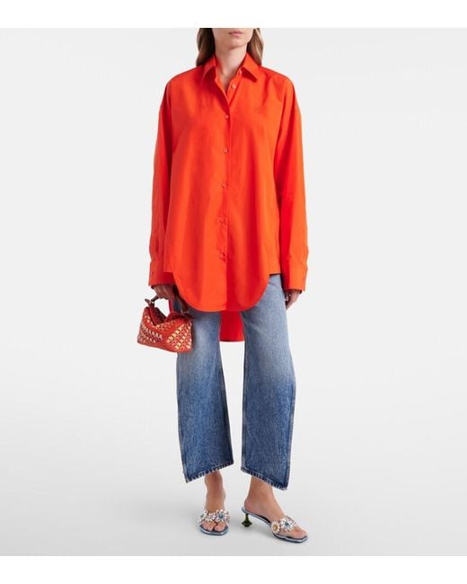 Loewe Red Paula's Ibiza Puzzle Mini Raffia Top-Handle Bag