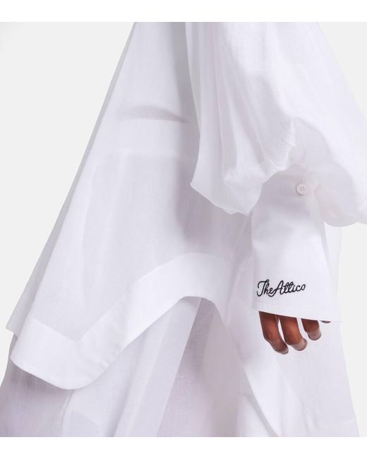 The Attico White Oversize-Hemd aus Baumwolle