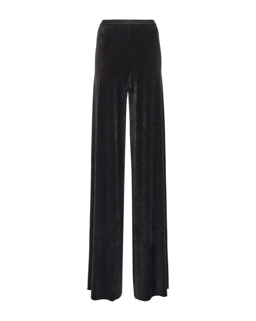 Rick Owens Wideleg Velvet Pants in Black Lyst