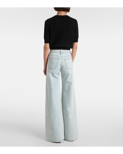 Khaite Blue Dane Wide-Leg Jeans