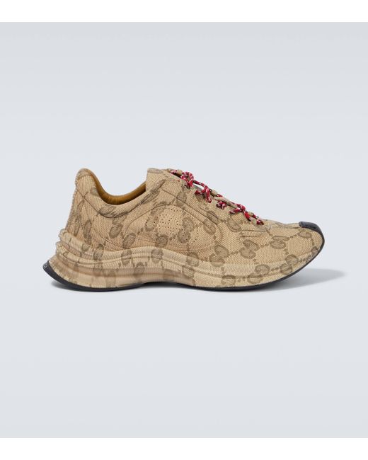 Gucci Natural Run Leather Sneakers for men