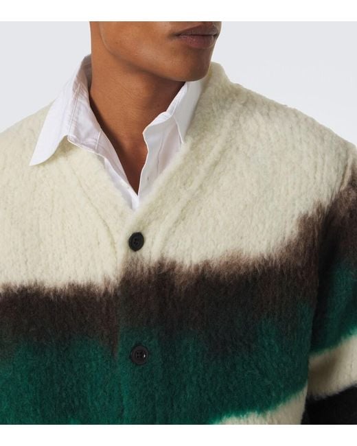 Sacai Green Wool-Blend Polo Sweater for men