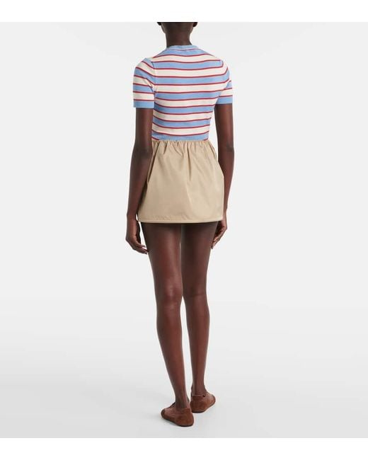 Prada Natural Minirock Aus Re-Nylon