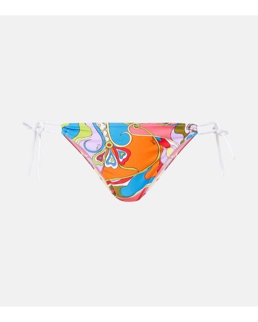 Emilio Pucci White Printed Bikini Bottoms