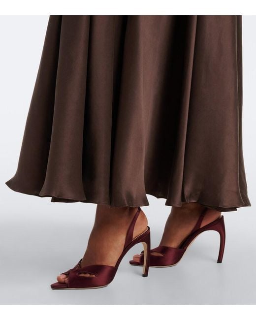 Zimmermann Purple Draped Silk Maxi Dress
