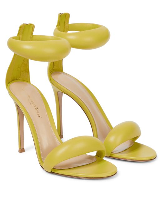 Gianvito Rossi Yellow Exclusive To Mytheresa – Bijoux 105 Leather Sandals