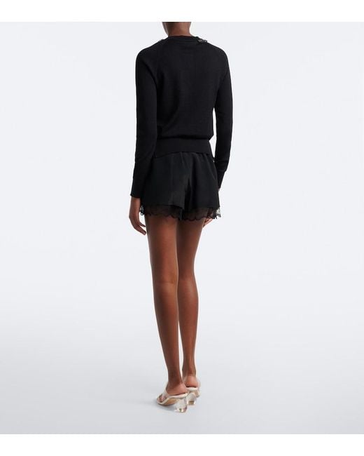 Shorts Con Encaje Simone Rocha de color Black