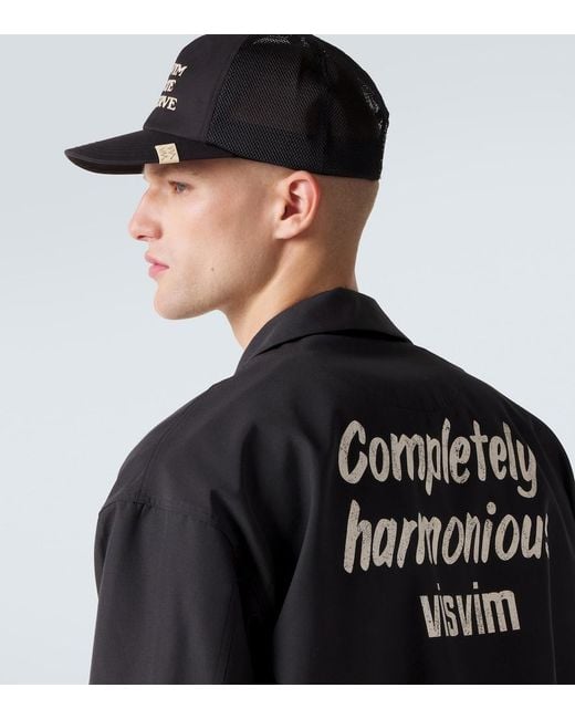 Visvim Black Logo Cotton Baseball Cap for men