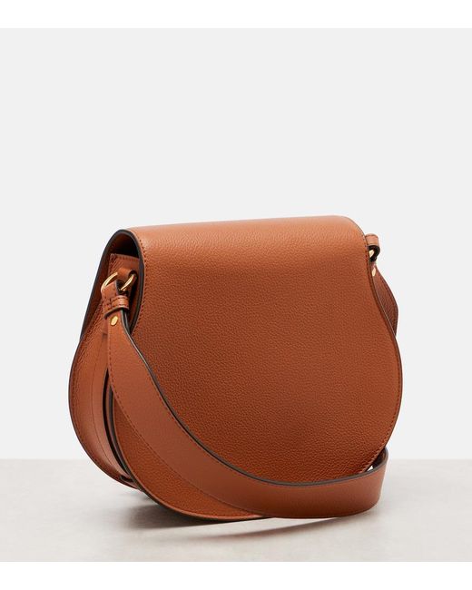 Chloé Brown Marcie Leather Crossbody Bag