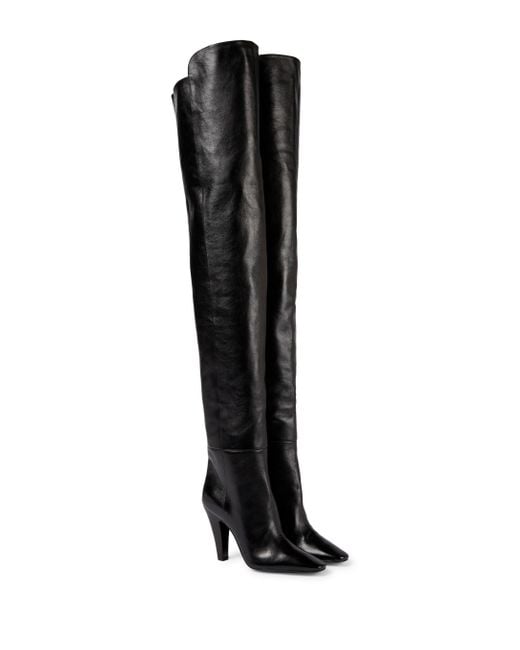 Saint Laurent Black Betty Leather Over-the-knee Boots