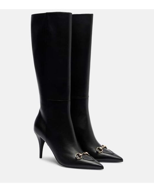 Botas Altas Erin De Piel Gucci de color Black