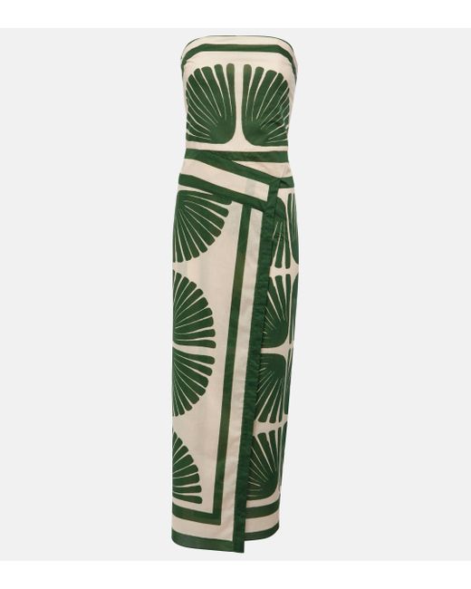 Robe longue imprimee en coton Johanna Ortiz en coloris Green