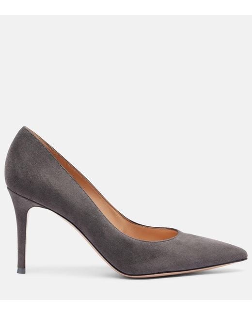 Gianvito Rossi Brown Gianvito 85 Suede Pumps