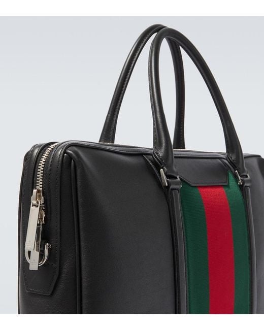 Gucci Black Leather Briefcase for men