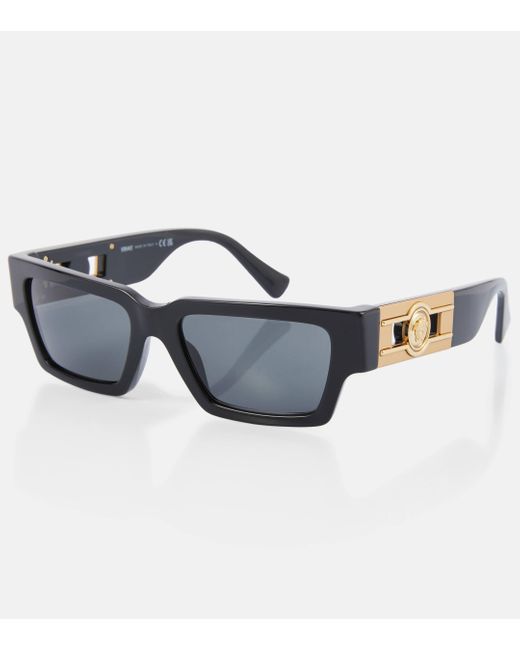 Versace Blue Rectangular Sunglasses