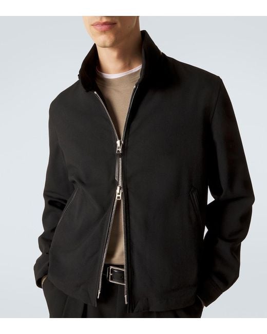 Tom Ford Black Wool, Cashmere, And Silk Jacket for men