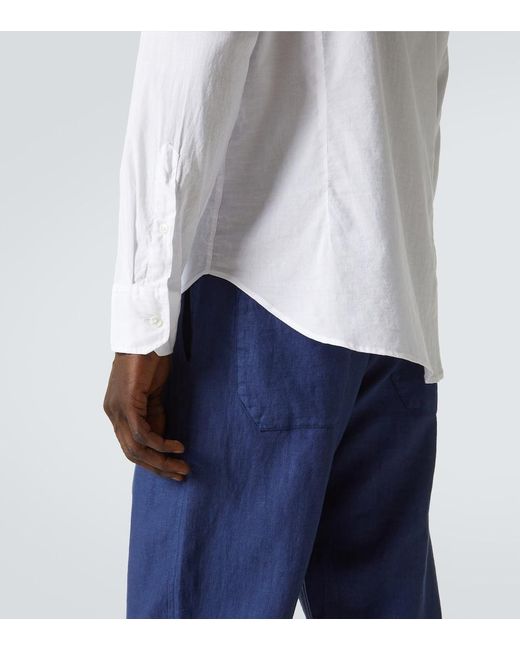 Fedeli White Cotton-Blend Shirt for men