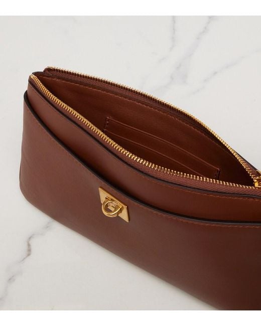 Balenciaga Red Rodeo Leather Phone Pouch