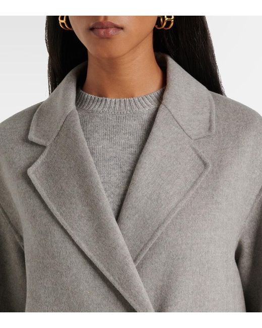 Max Mara Gray Mantel Aus Wolle