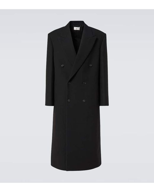 The Row Black Haris Double-Breasted Wool Coat for men