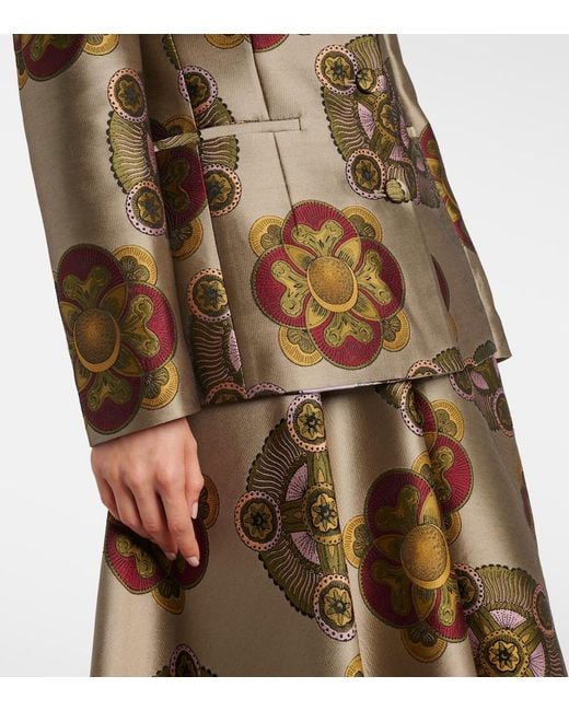 LaDoubleJ Brown 24/7 Printed Blazer