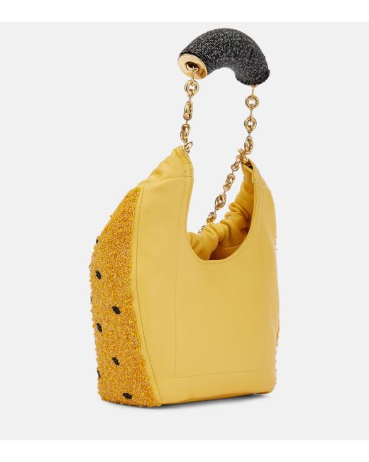 Loewe Metallic Squeeze Fruit Mini Beaded Leather Tote Bag