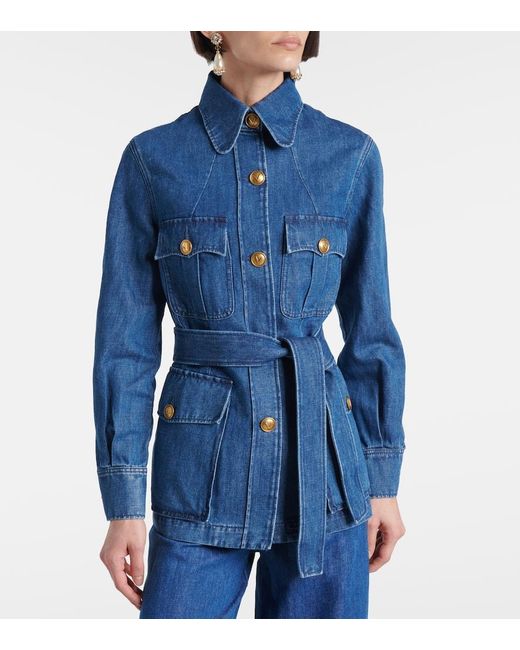 Valentino Blue Jacke Aus Denim