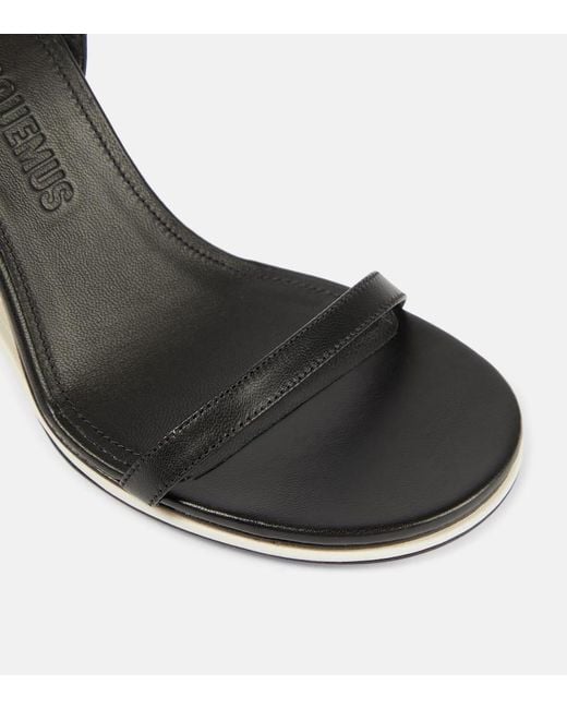 Jacquemus Black Les Doubles Sandales Leather Sandals