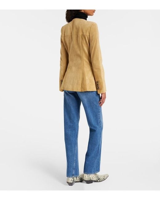 Veronica Beard Natural Orrin Suede Jacket