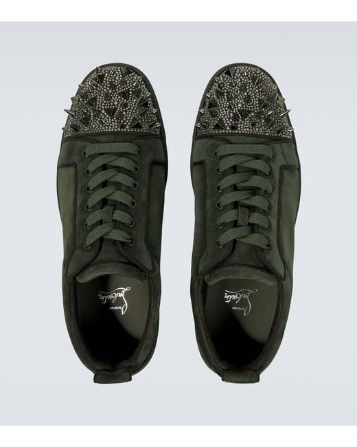 Sneakers Louis Junior Spikes di Christian Louboutin in Green da Uomo