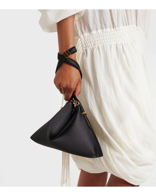 Totême  Black Schultertasche Scoop Mini Aus Satin