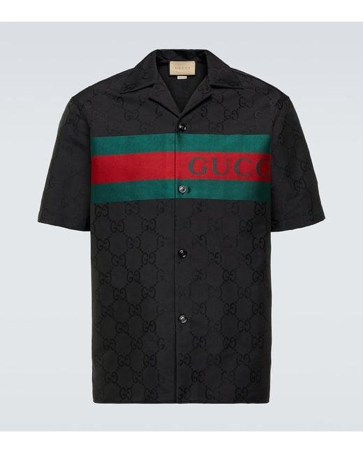 Gucci Hemd GG aus Jacquard in Black für Herren