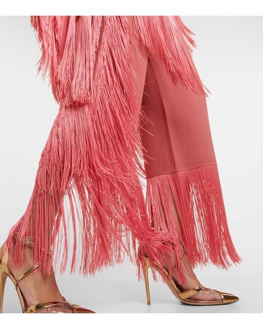 ‎Taller Marmo Red Nevada High-Rise Wide-Leg Pants