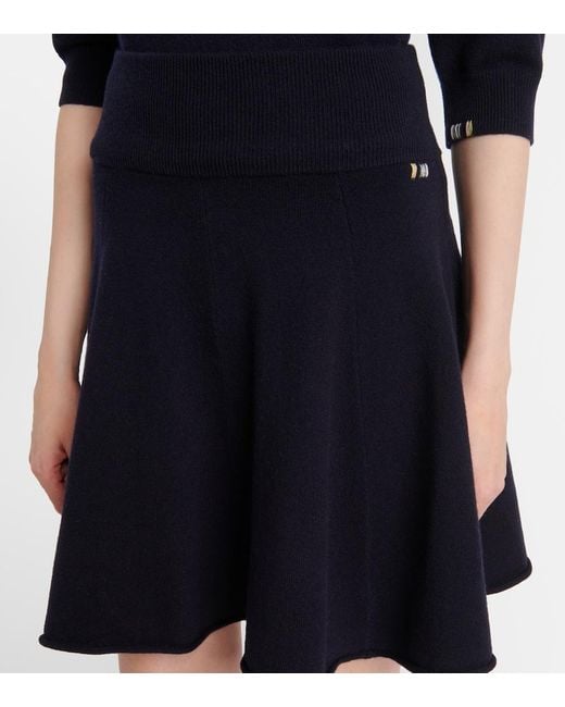 Extreme Cashmere Blue Girl Cashmere-Blend Miniskirt