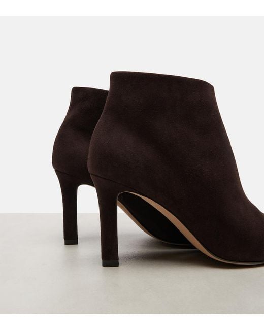 The Row Brown Carla Suede Ankle Boots