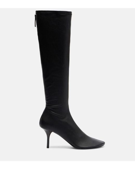 Acne Black 75 Leather Knee-High Boots