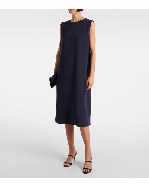 The Row Blue Mirna Cady Sheath Dress