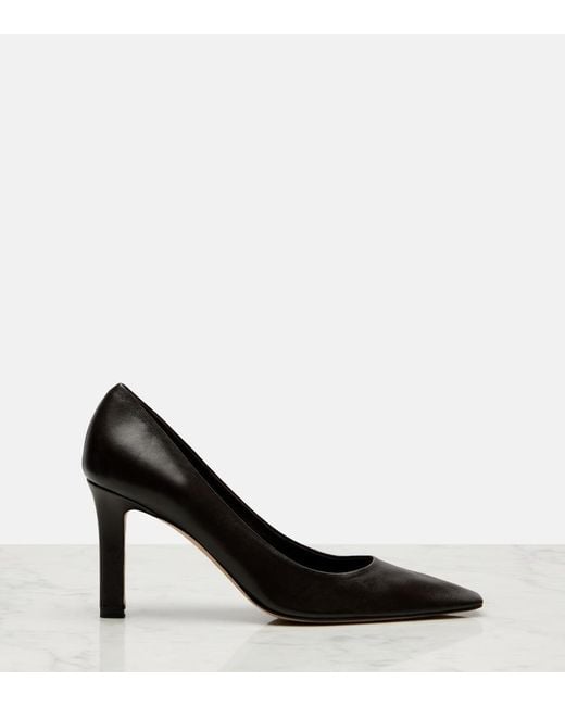 The Row Black Carla 80 Leather Pumps