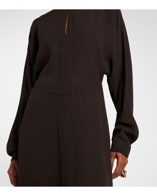Joseph Black Hills Cutout Crepe Midi Dress