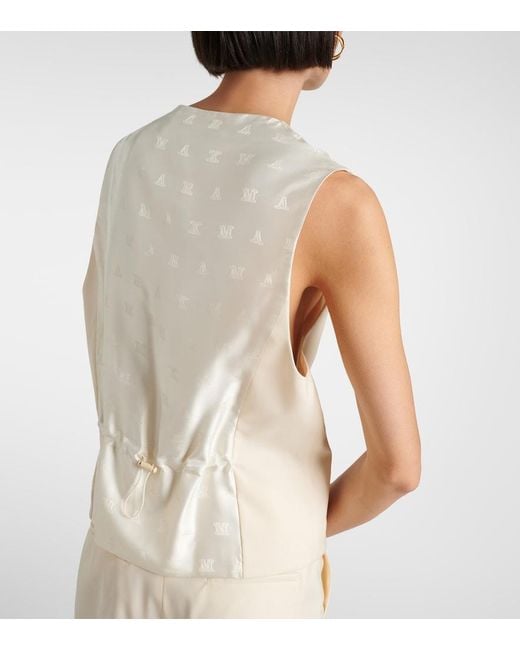 Max Mara Natural Zuai Virgin Wool Vest