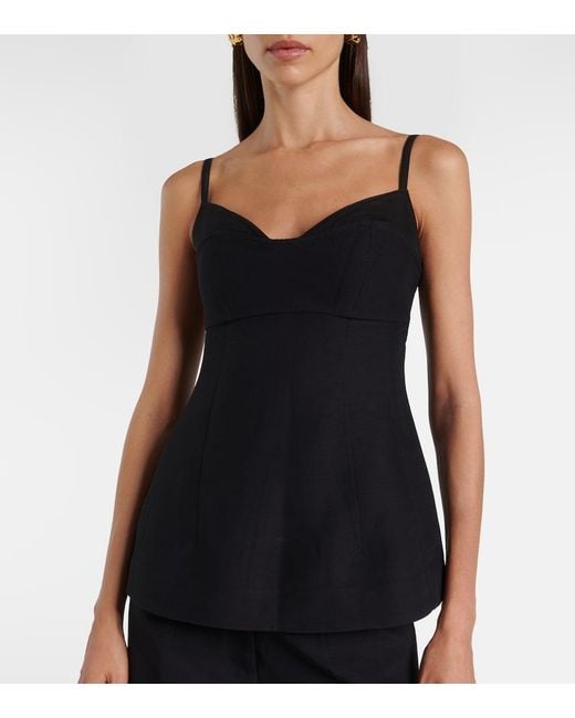 Co. Black Crepe Top
