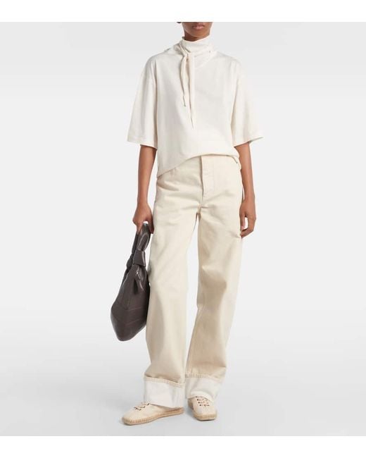 Lemaire Natural Linoleum Canvas Lace-Up Espadrilles