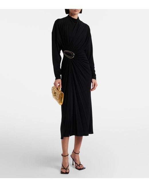 Bottega Veneta Andiamo Intrecciato Metallic Leather Clutch