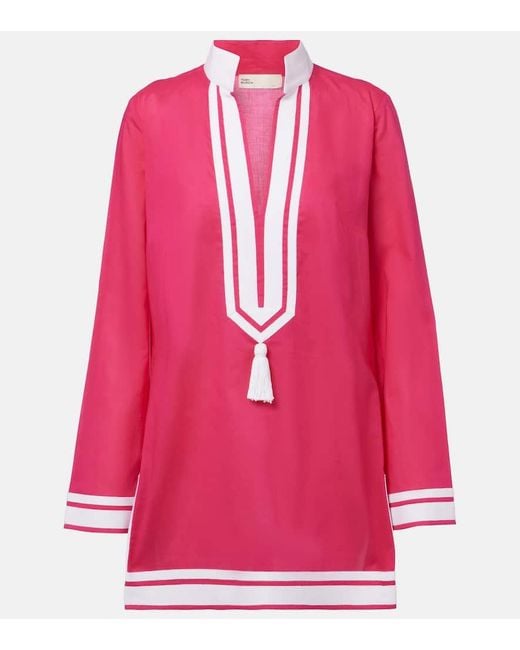 Tory Burch Pink Tunika Aus Baumwoll-Voile