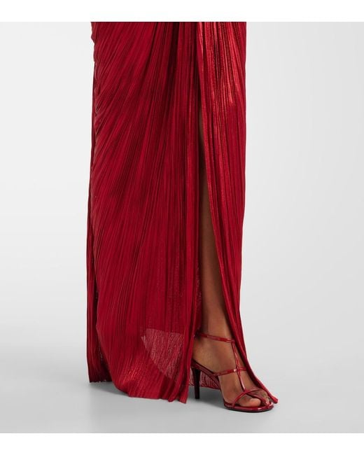Maria Lucia Hohan Red Kiera Silk Tulle Corset Gown