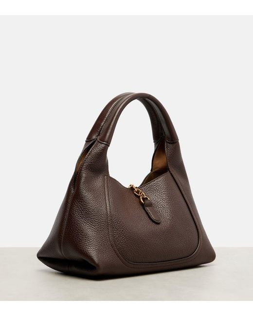 Gucci Brown Schultertasche Softbit Medium Aus Leder