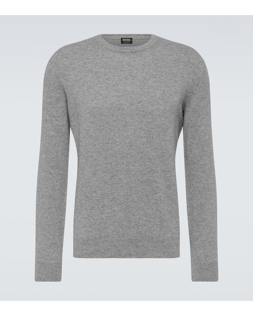 Zegna Gray Cashmere Sweater for men