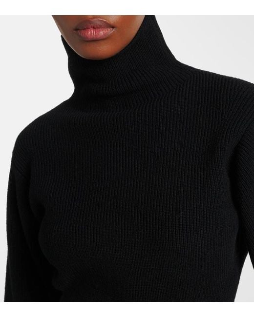 Rohe Black Turtleneck Wool And Cashmere Top