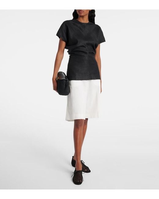 Totême Black Gathered Top