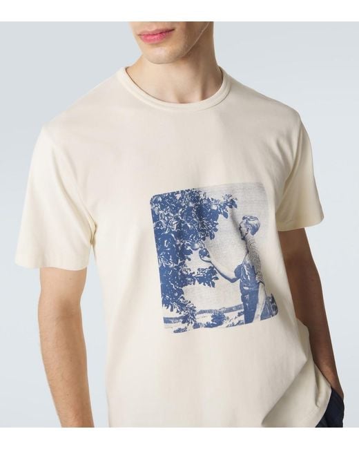 J.W. Anderson Blue Printed Cotton Jersey T-Shirt for men